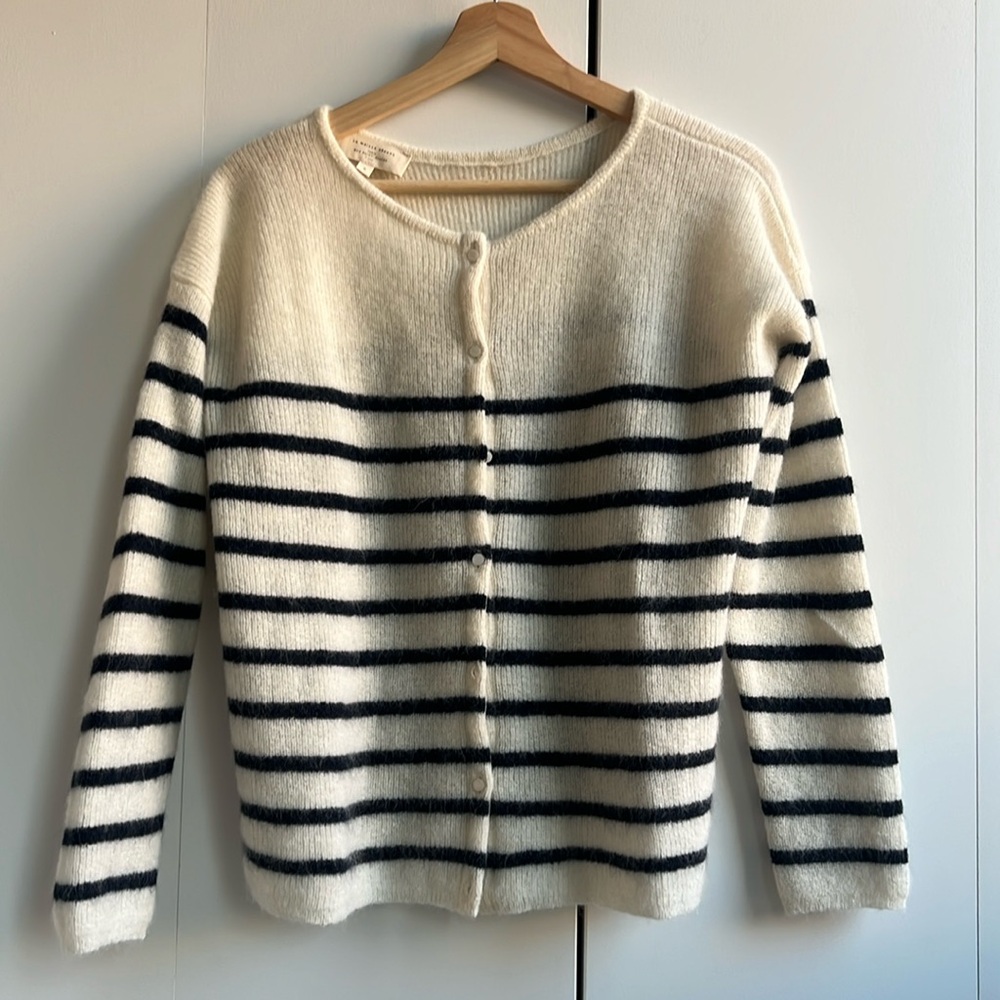 Sezane Gaspard in écru/navy stripe